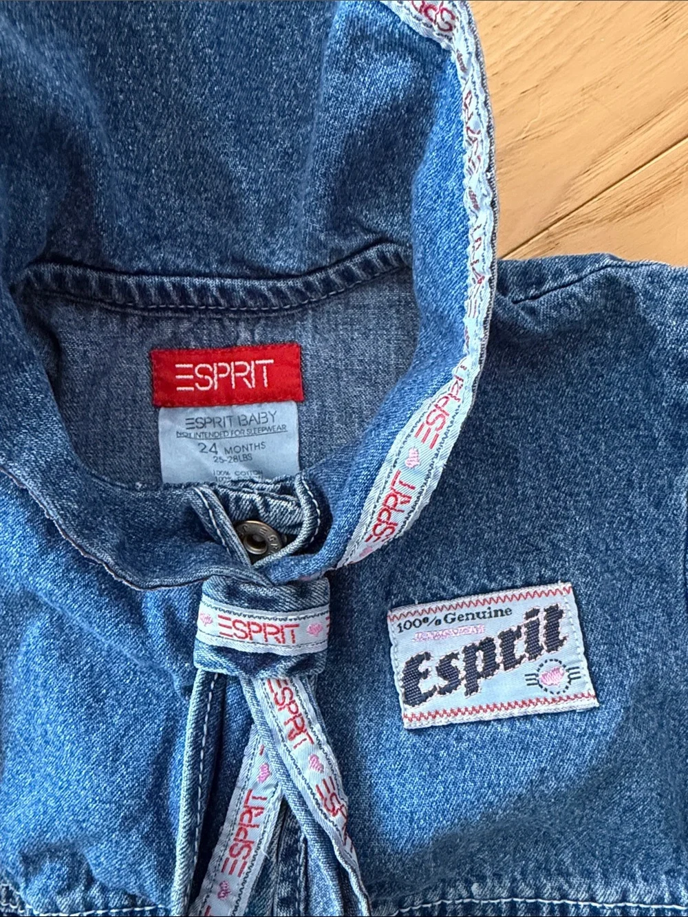 Vintage Esprit Toddler Blue Denim Dress